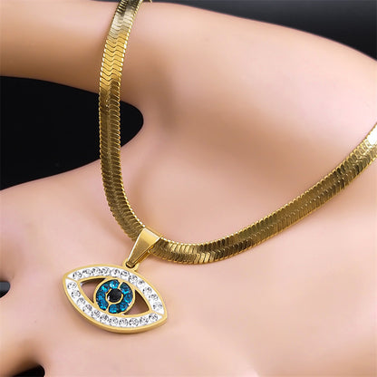 Blue Eye Necklace Turkish Alloy Necklace