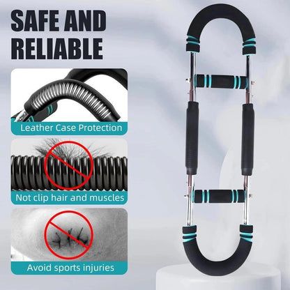 Adjustable weight bar for arm trainers, arm and torso strength training equipment, portable training device for home gyms and fitness