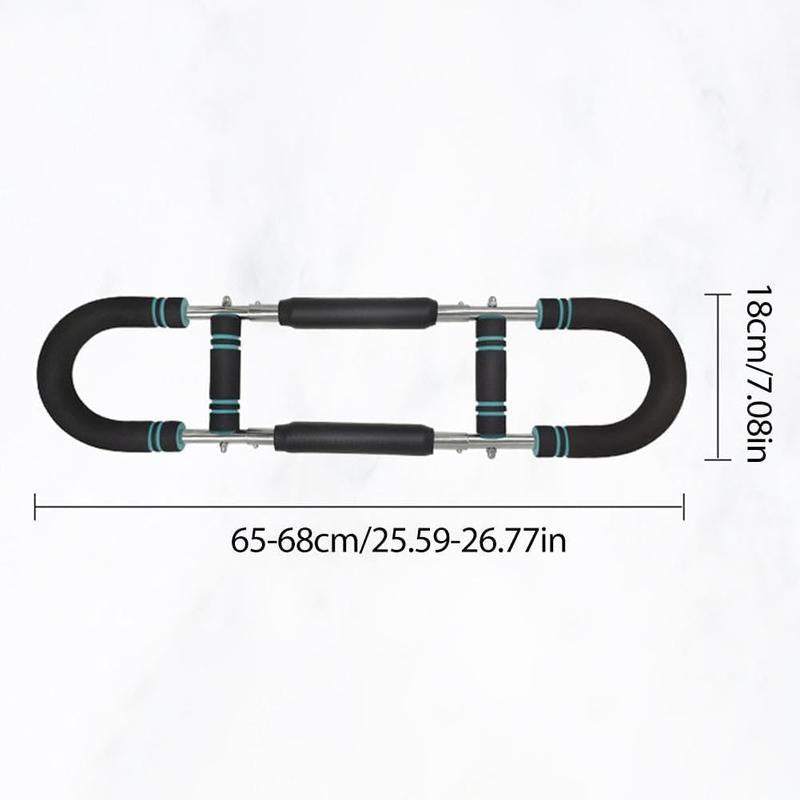 Adjustable weight bar for arm trainers, arm and torso strength training equipment, portable training device for home gyms and fitness