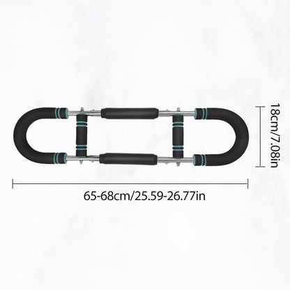 Adjustable weight bar for arm trainers, arm and torso strength training equipment, portable training device for home gyms and fitness