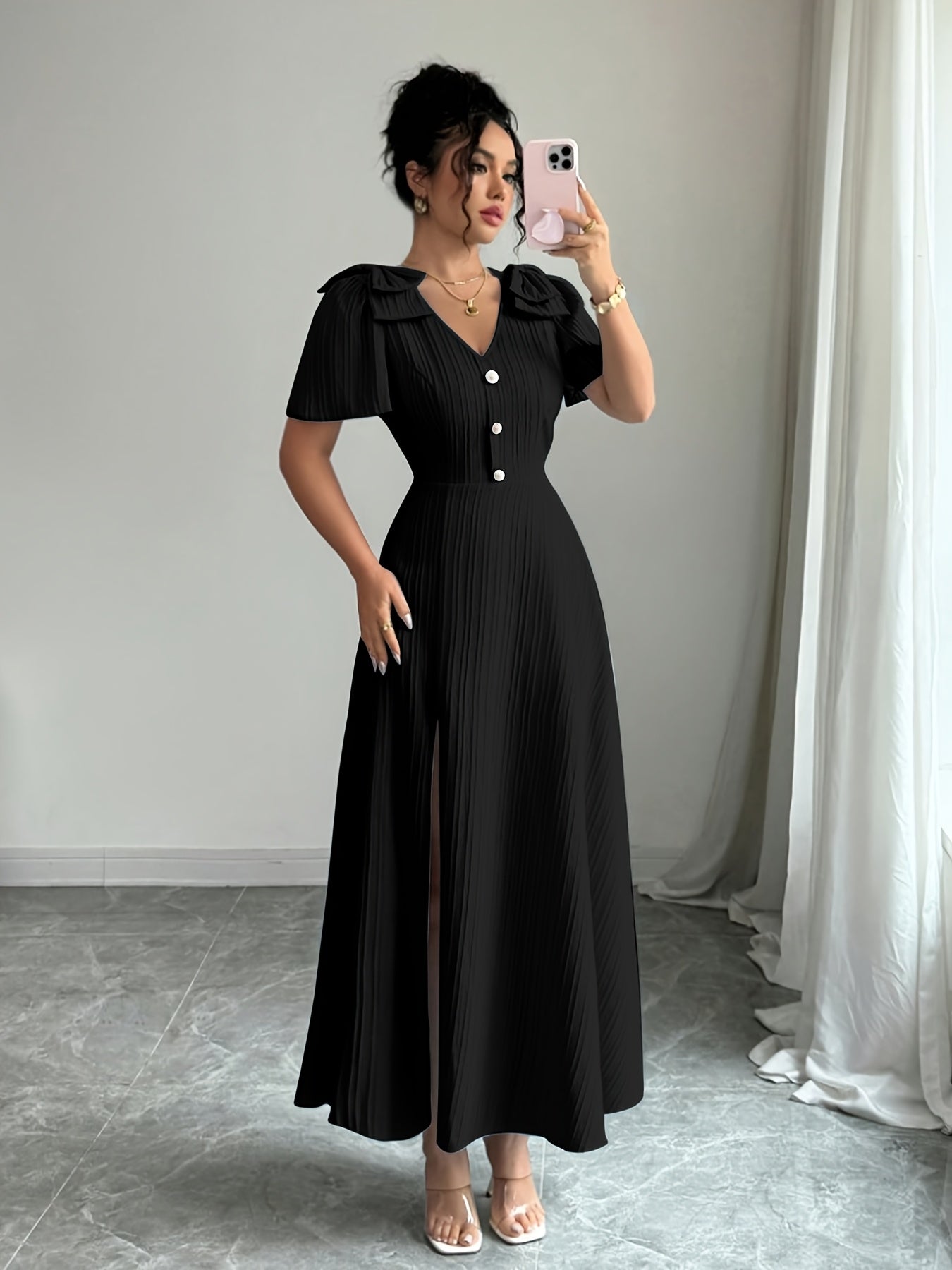 Elegant V-Neck Dress