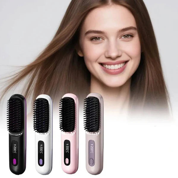 Bezprzewodowa Prostownica 2w1 z Wyświetlaczem LED i Technologią Anti-Frizz