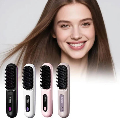 Bezprzewodowa Prostownica 2w1 z Wyświetlaczem LED i Technologią Anti-Frizz