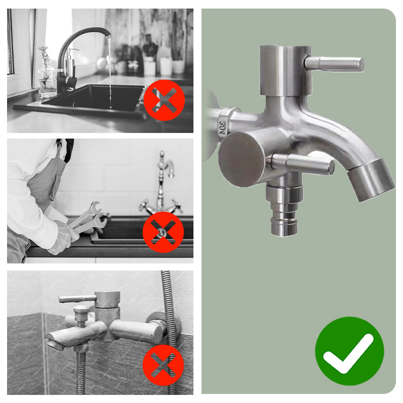 Bathroom Dual Outlet Faucet for Laundry Machine