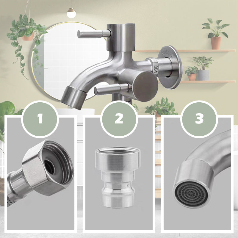 Bathroom Dual Outlet Faucet for Laundry Machine