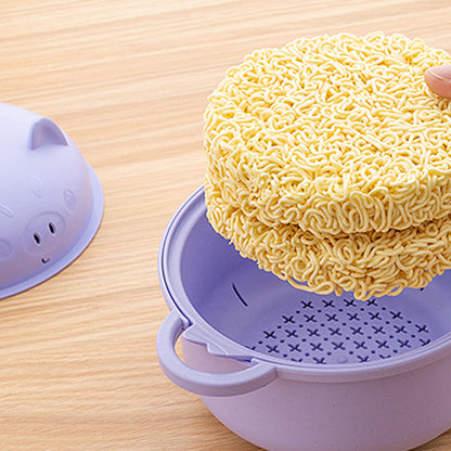 1300ml Instant Noodle Bowl Set with Lid & Cutlery