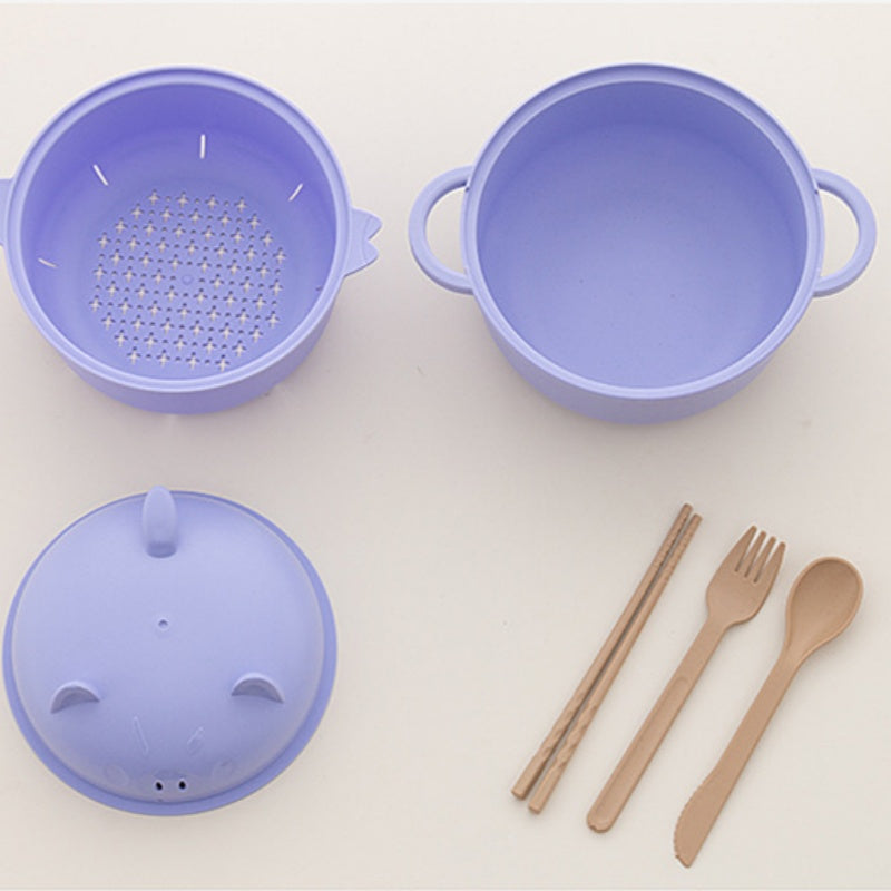 1300ml Instant Noodle Bowl Set with Lid & Cutlery