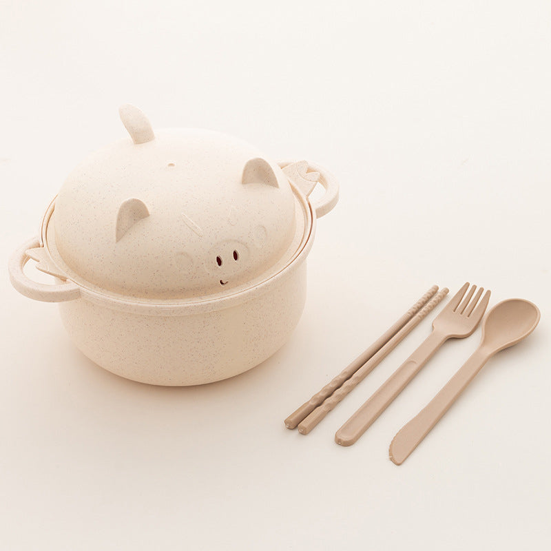 1300ml Instant Noodle Bowl Set with Lid & Cutlery