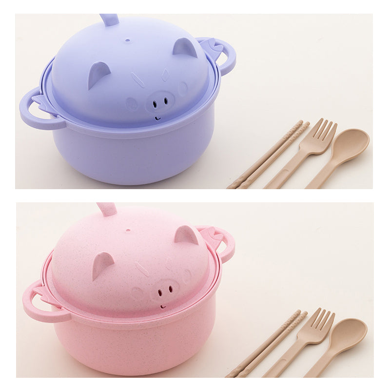 1300ml Instant Noodle Bowl Set with Lid & Cutlery