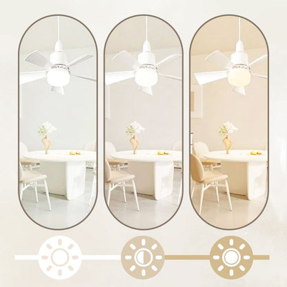 Ventilador de Techo Portátil 2 en 1 con Luz y Control Remoto