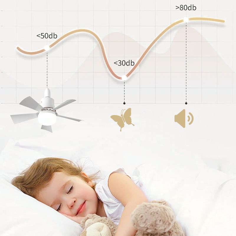 Ventilador de Techo Portátil 2 en 1 con Luz y Control Remoto